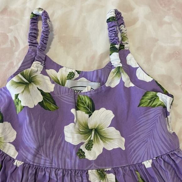 Pacific Legend Apparel Girls Purple Hawaiian Tropical Sundress Size 5-6 - Picture 2 of 6